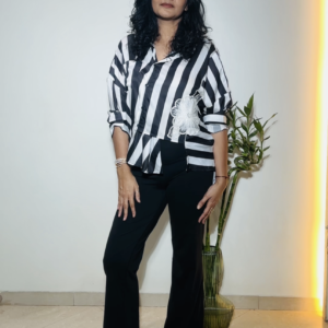 Rekha | Anti-Fit Shirt | Black n White